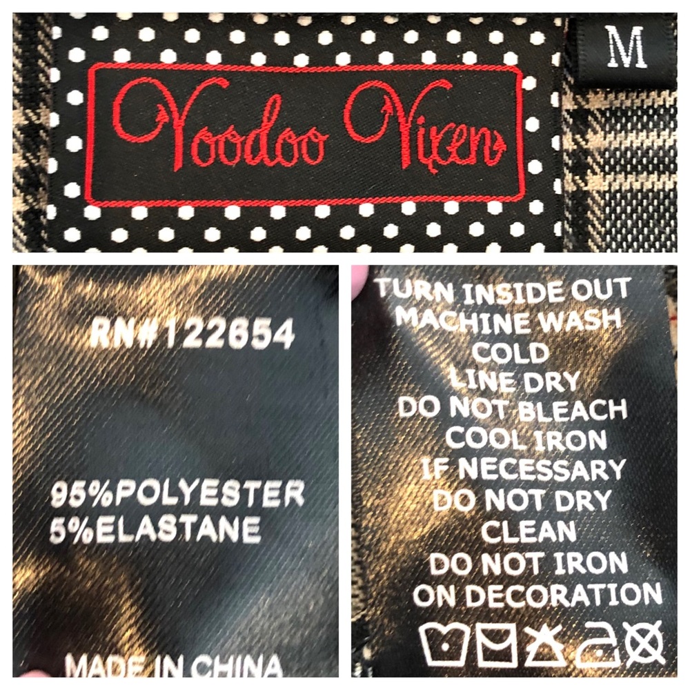 Voodoo Vixen Plaid Pin Up Style Fitted Dress - Picture 8 of 8